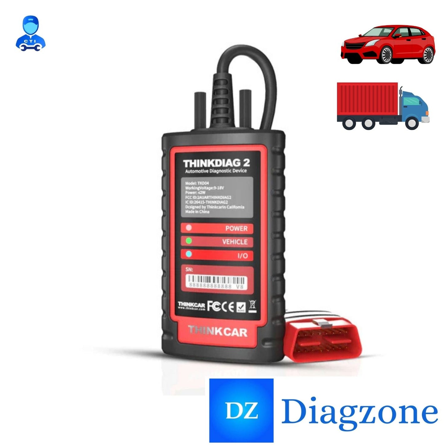 Thinkdiag 2 With Diagzone OBD scanner