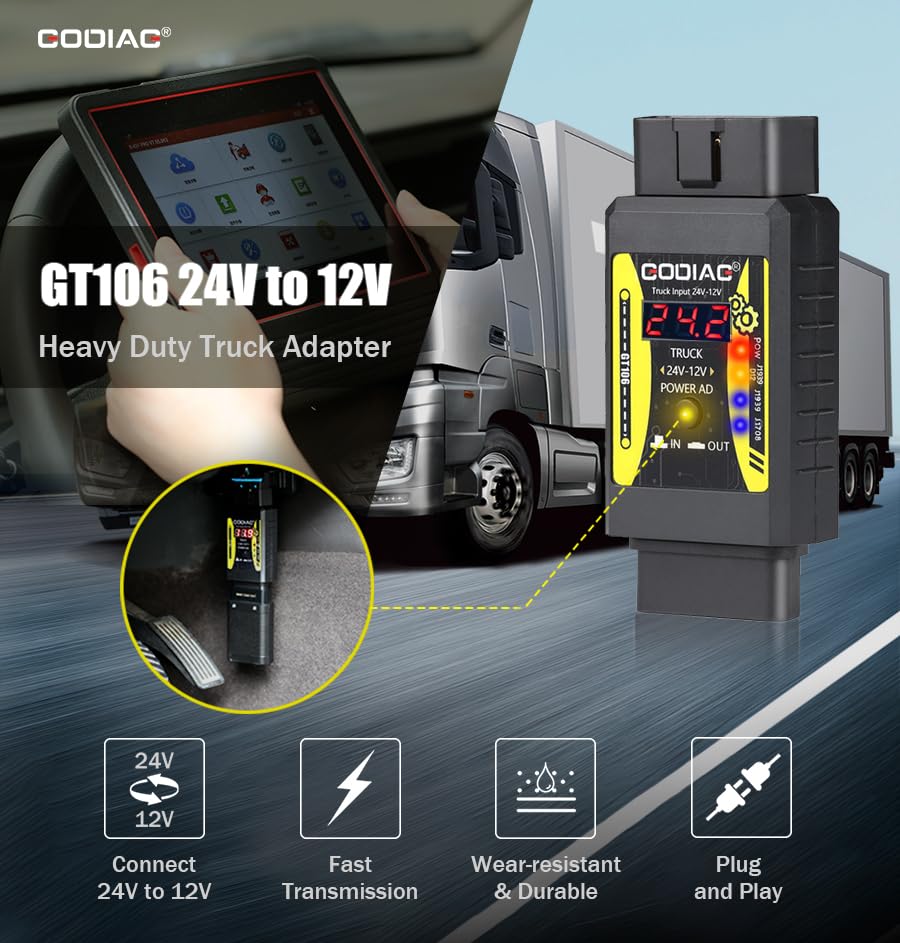 Godiag GT106 Plus 24V to 12V Heavy Duty Adpter